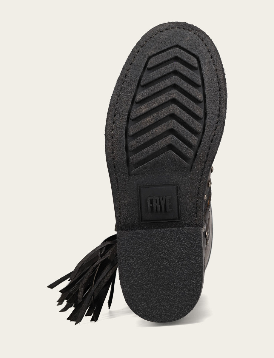 Women's Black Viv Fringe Engineer Boot
