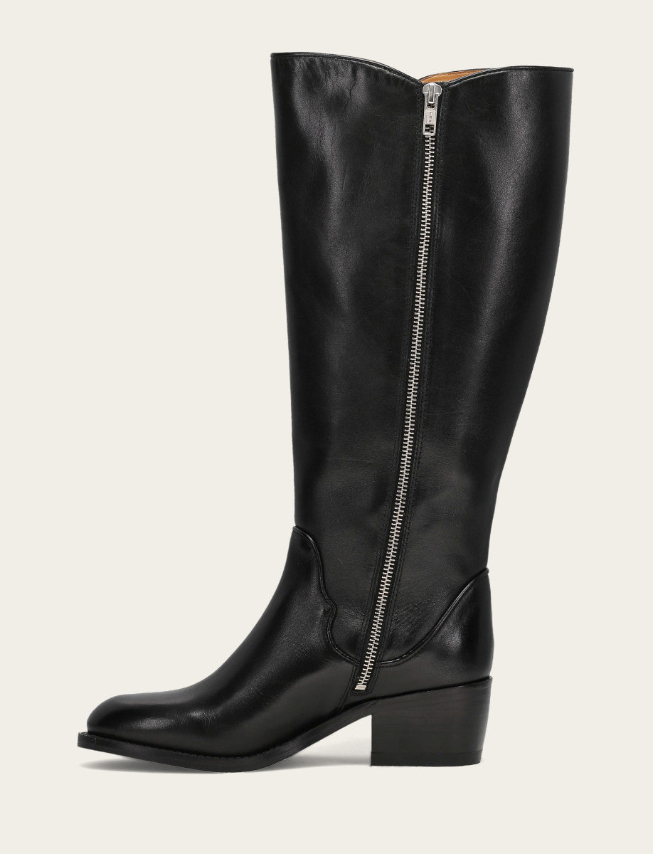Women's Black Carson 2 Piping Tall Wide Calf Boot