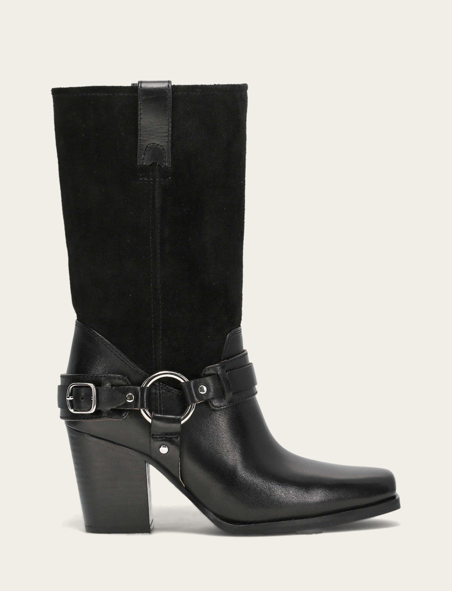 Women's Black Shiloh Harness Belted Boot