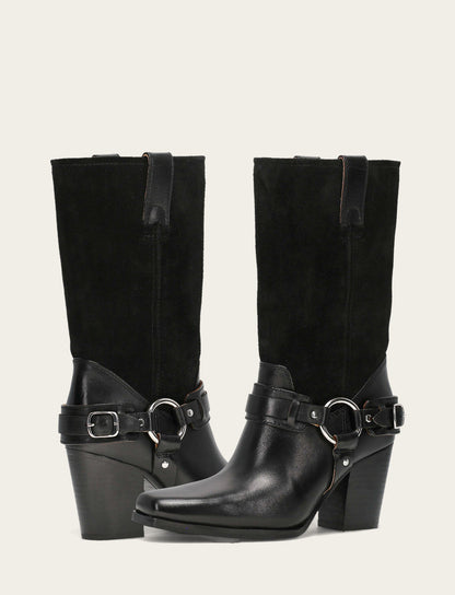 Women's Black Shiloh Harness Belted Boot