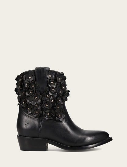 Women's Black Billy Flower Boot