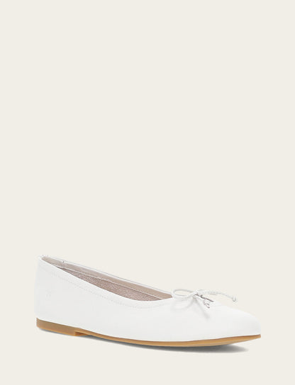 Women's White Emma Ballet Flats