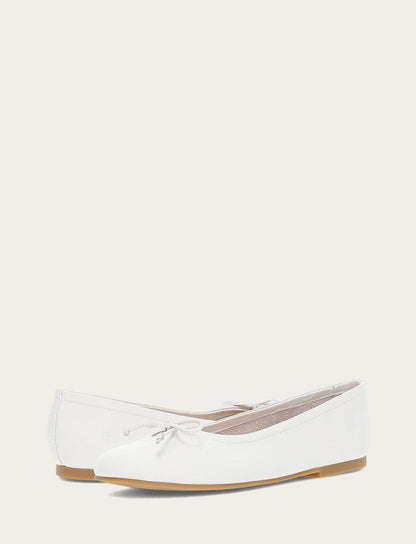 Women's White Emma Ballet Flats