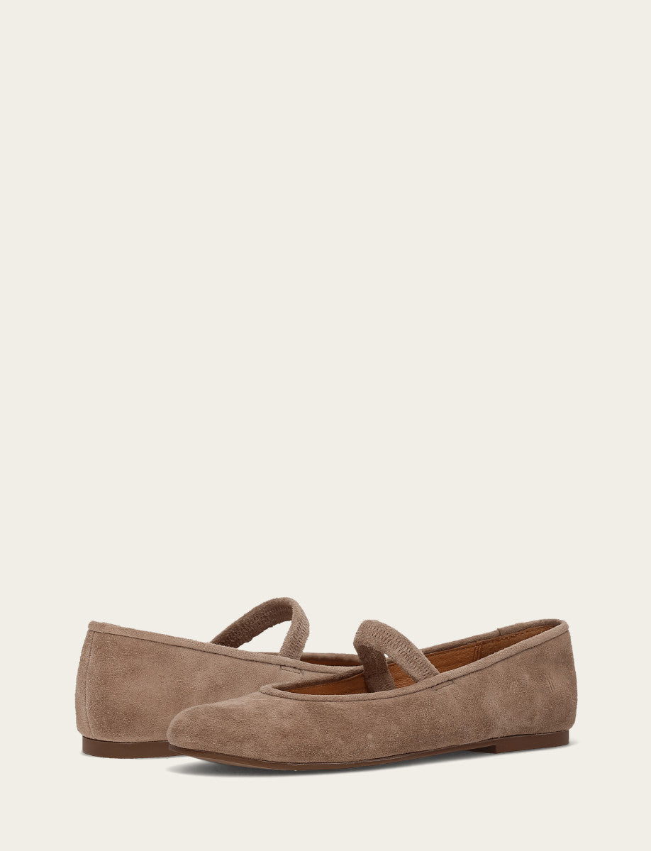 Women's Dark Taupe Emma Elastic Mary Jane Shoe