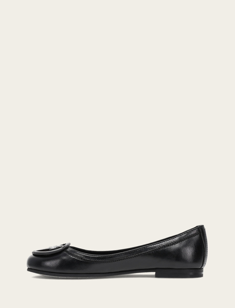 Women's Black Carson Logo Ballet Flats