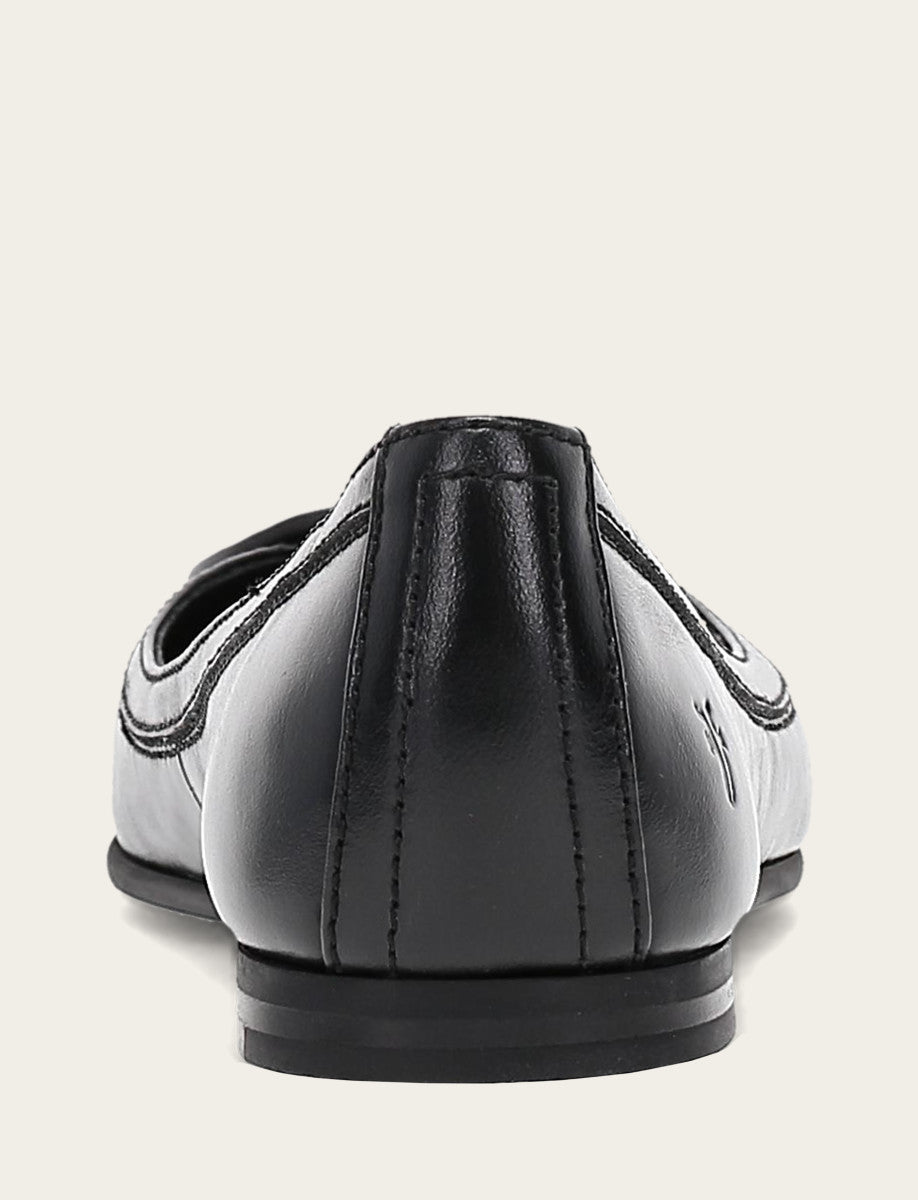 Women's Black Carson Logo Ballet Flats