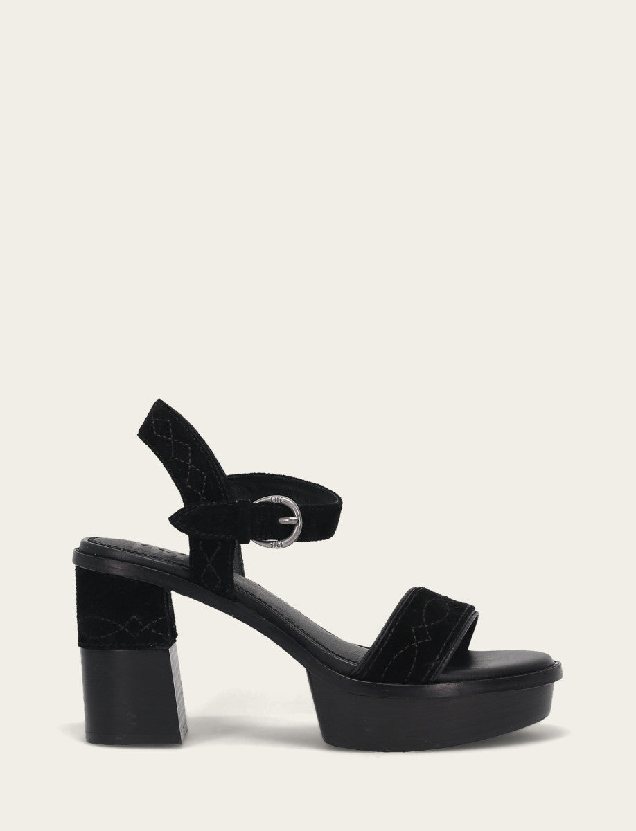 Women’s Black Pipa Woodstock Sandals