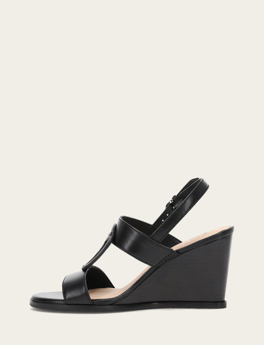 Women's Black Rachel Logo Sandals
