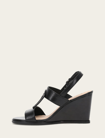 Women's Black Rachel Logo Sandals