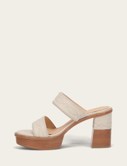 Women's Ivory Pipa Woodstock 2 Band Platform Sandals