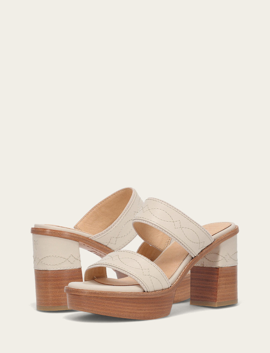 Women's Ivory Pipa Woodstock 2 Band Platform Sandals