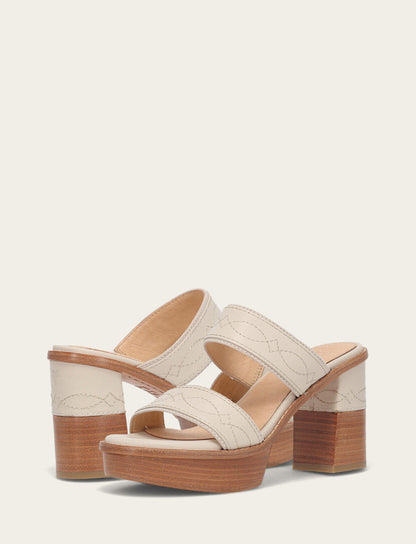 Women's Ivory Pipa Woodstock 2 Band Platform Sandals