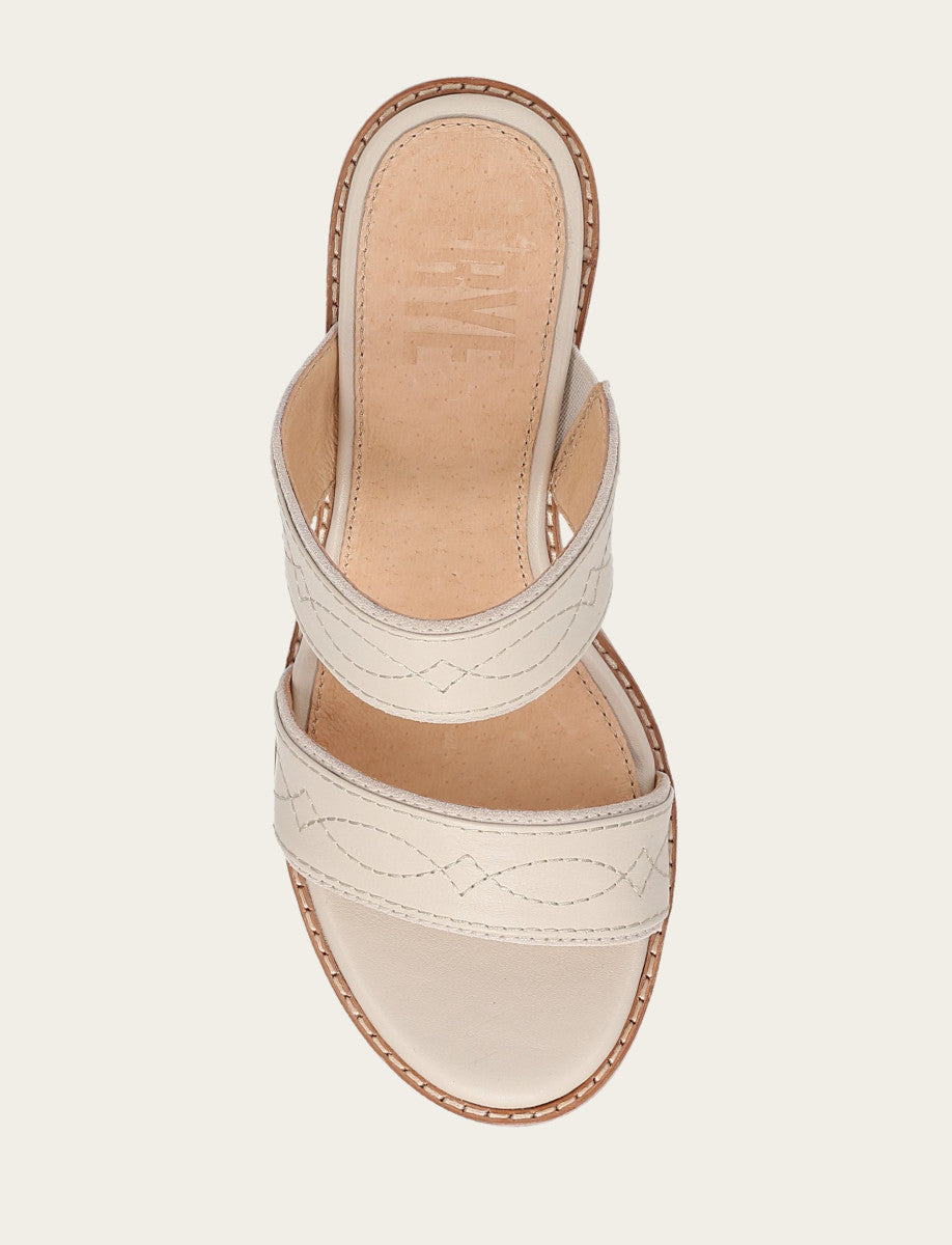 Women's Ivory Pipa Woodstock 2 Band Platform Sandals