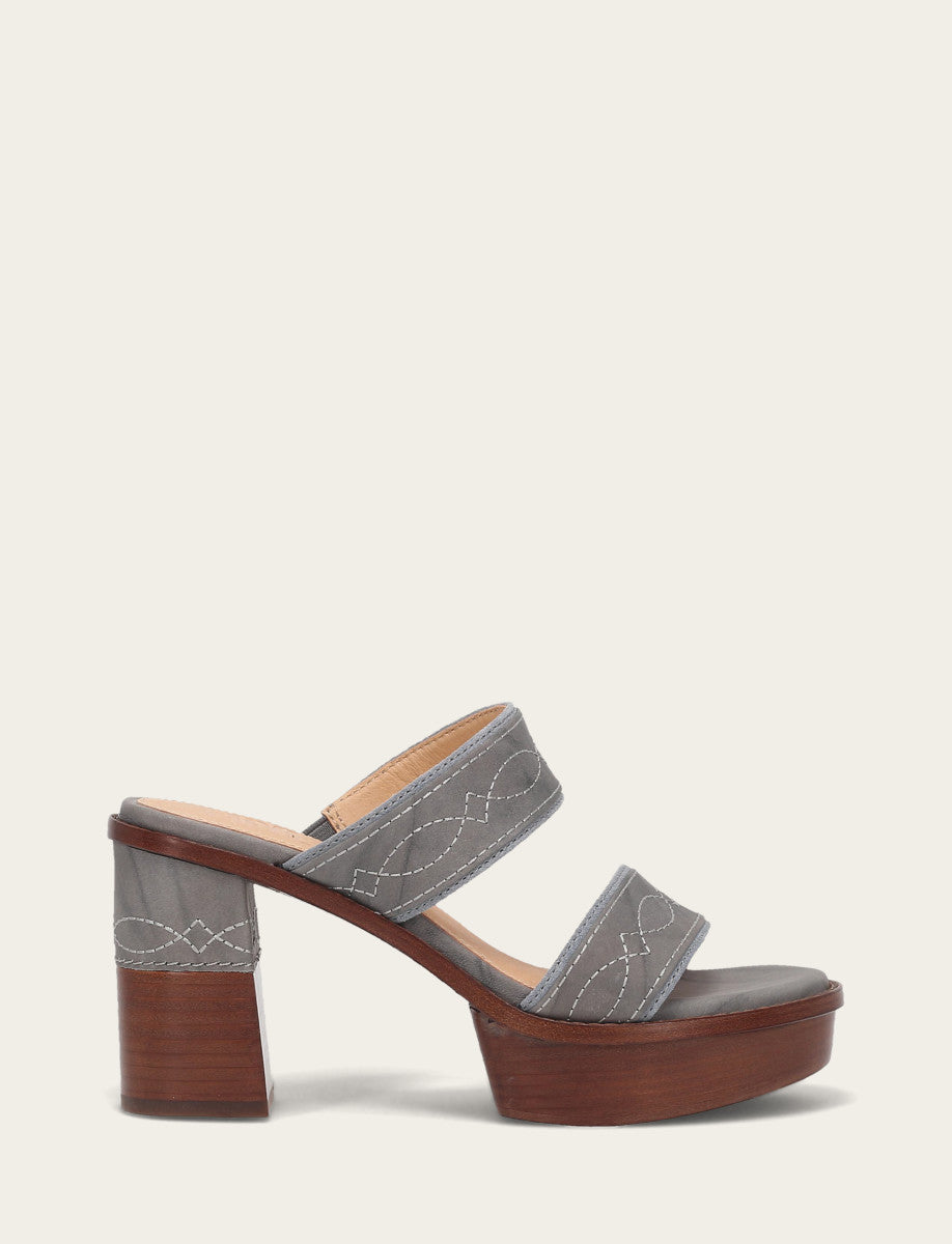 Women's Grey Sky Pipa Woodstock 2 Band Platform Sandals