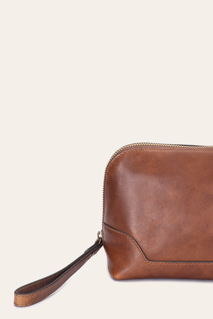 Melissa Cognac Carry All Clutch