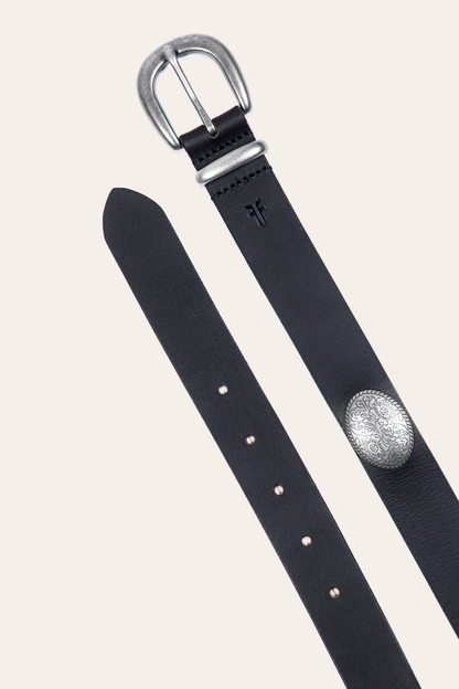 Women’s Black 30mm Concho Belt