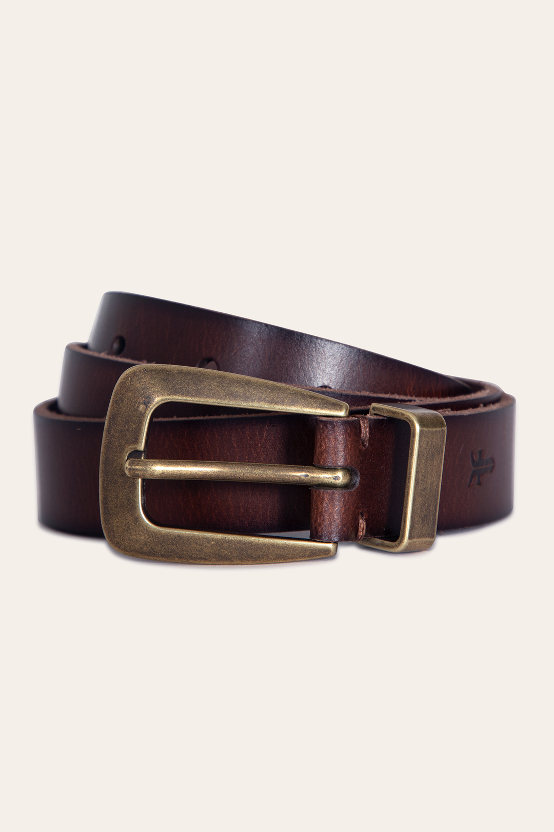 Women’s Tan 25mm Belt With Metal Loop