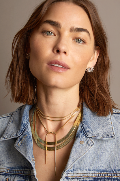 Women’s Extra Bold Herringbone Necklace | Aurate x The Frye Company