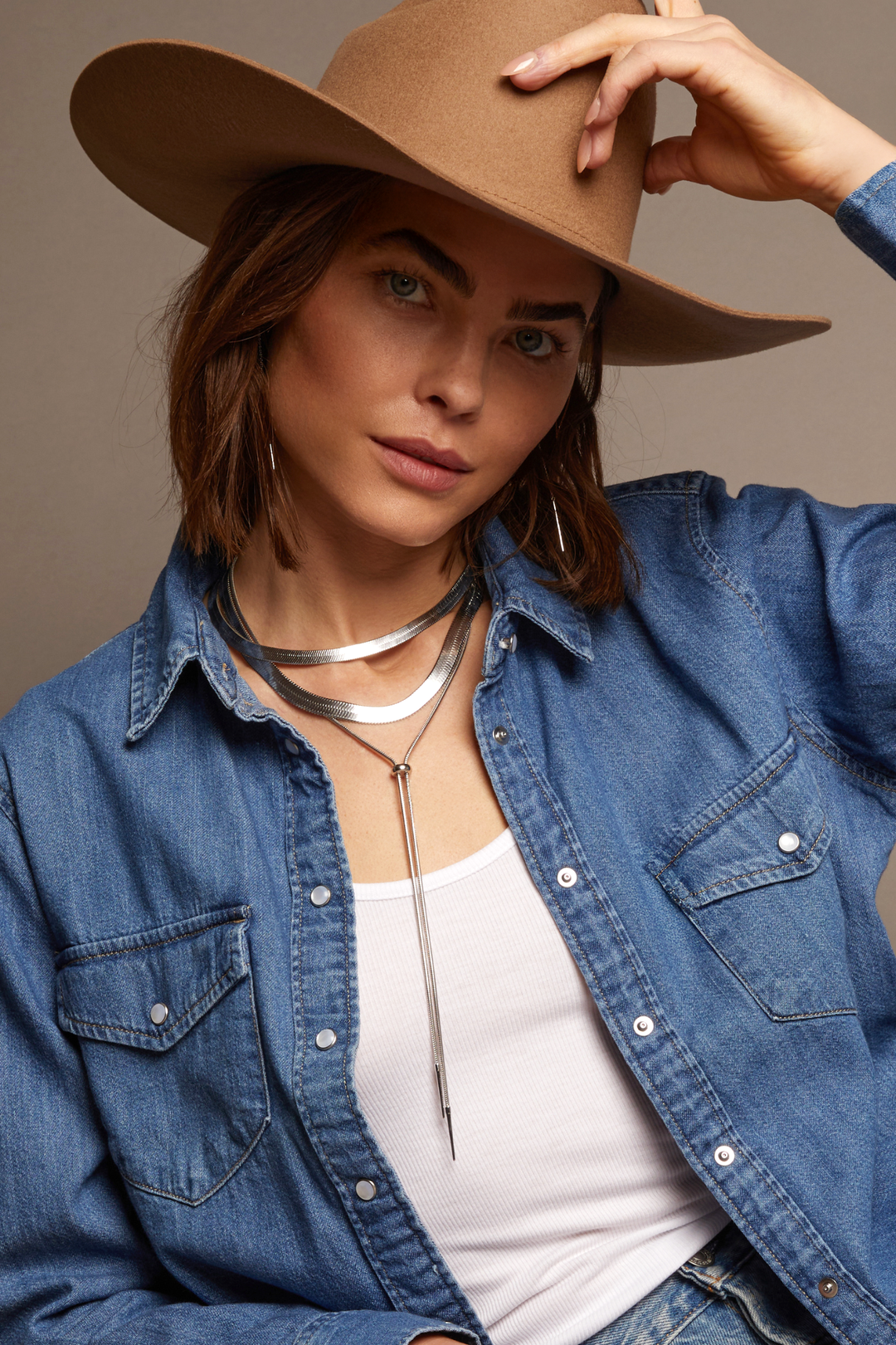 Women’s Extra Bold Herringbone Necklace | Aurate x The Frye Company