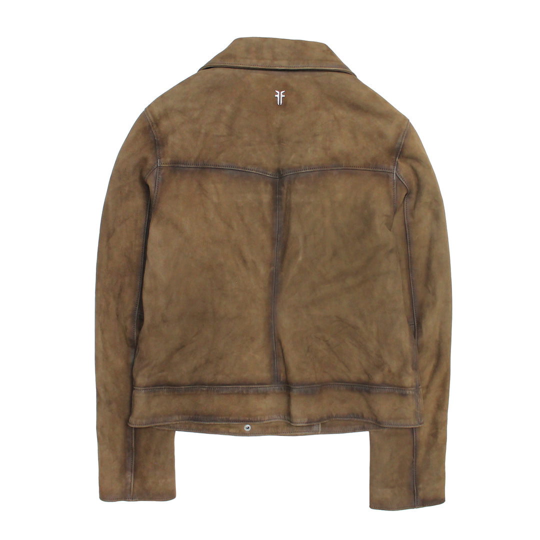 Women’s Dark Taupe Oakley Vintage Suede Biker Jacket