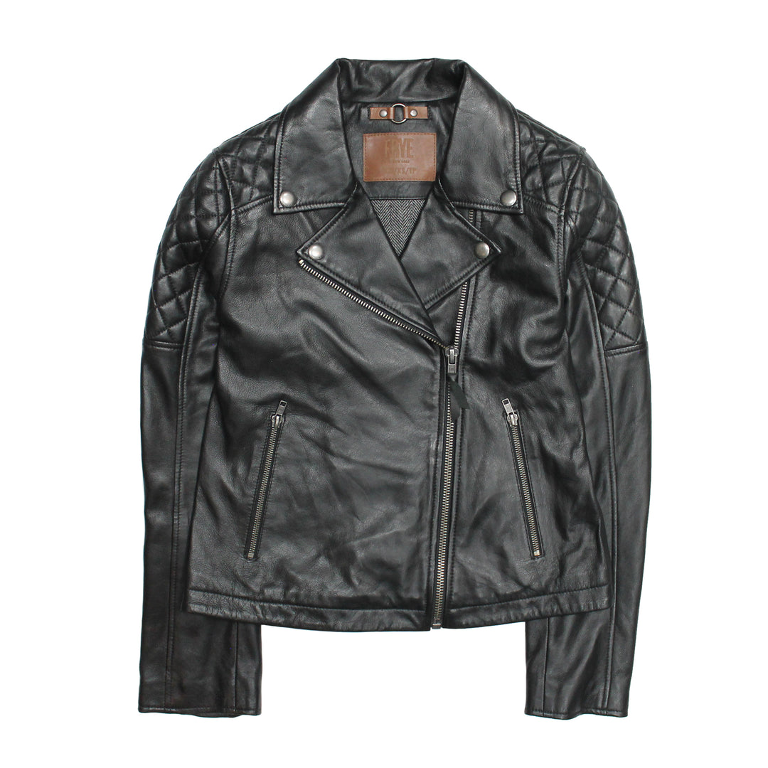 Women’s Black Oklahoma Biker Leather Jacket