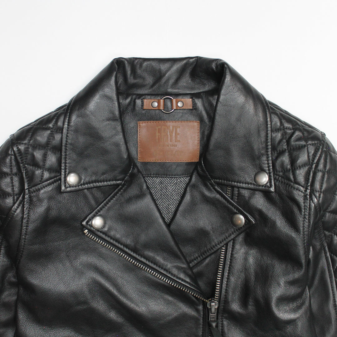 Women’s Black Oklahoma Biker Leather Jacket