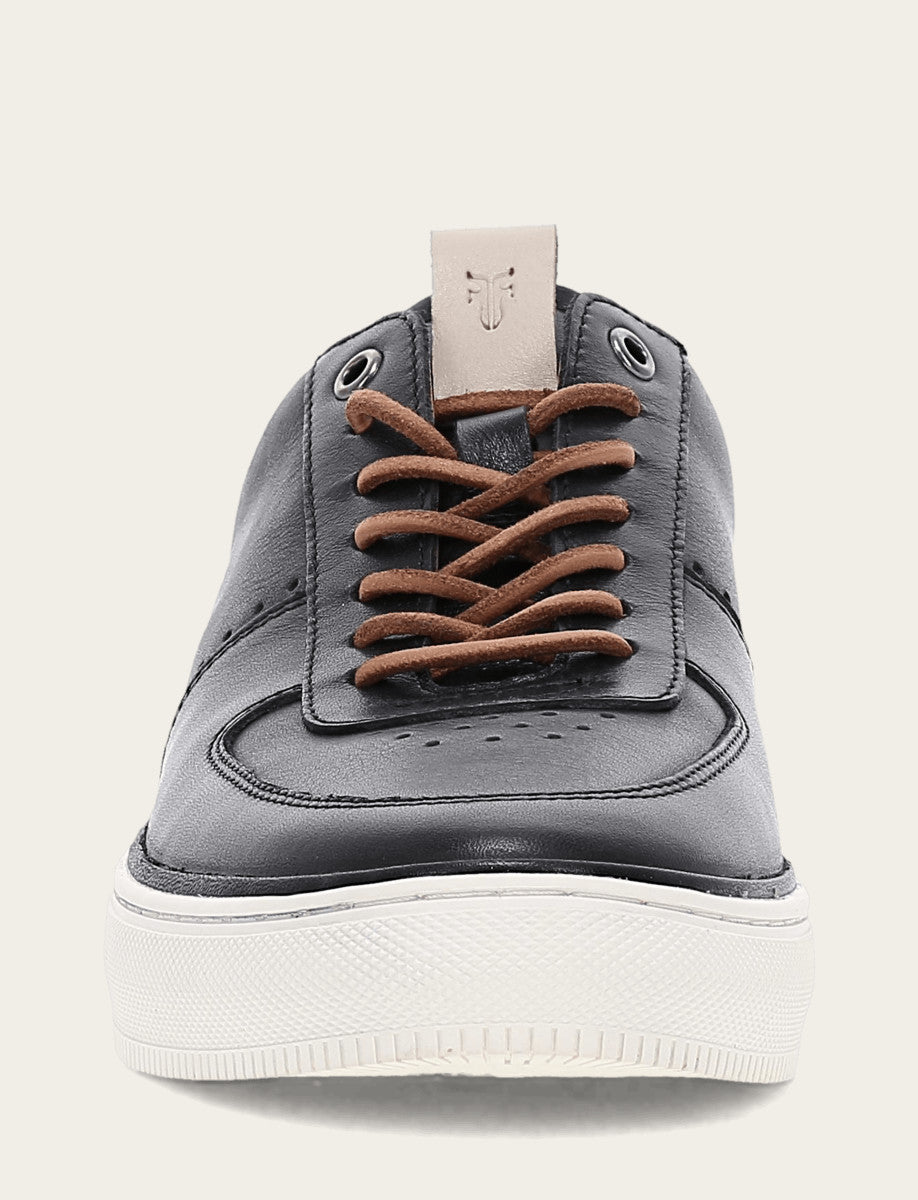 Men's Black Astor Low Lace Court Sneakers